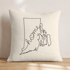 Rhode Island Home Throw Pillow - Hillcroft Home