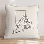 Rhode Island Home Throw Pillow - Hillcroft Home
