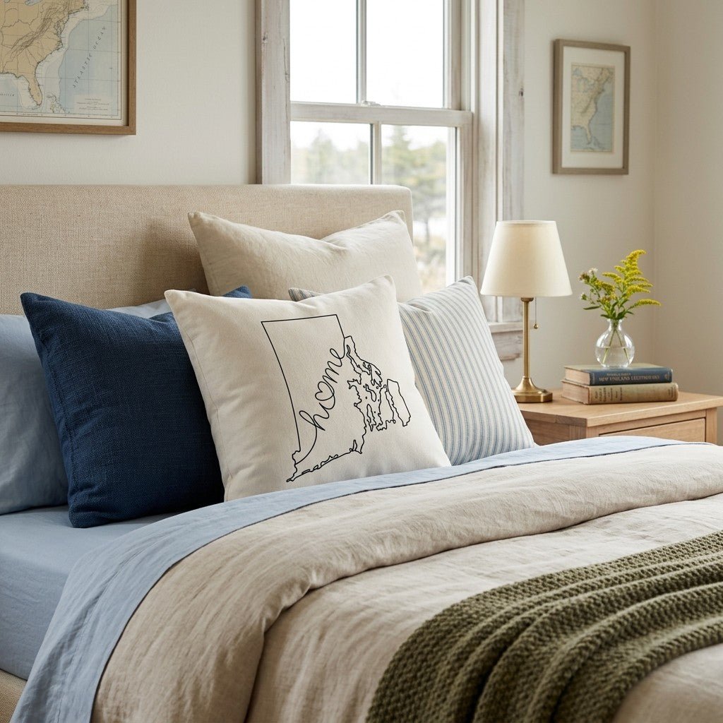 Rhode Island Home Throw Pillow - Hillcroft Home