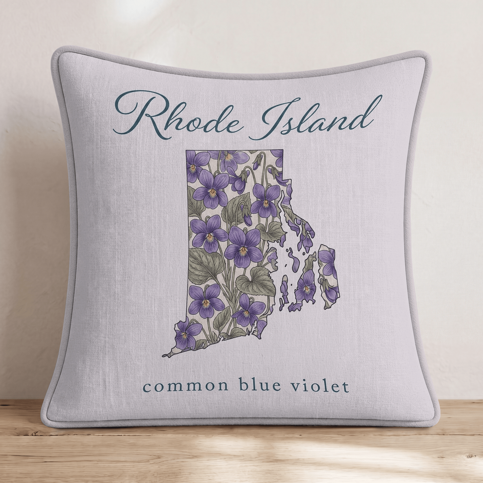 Rhode Island State Flower Throw Pillow - Hillcroft Home