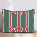 Ribbon & Evergreen Throw Pillow throw pillow - Hillcroft Home