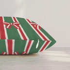 Ribbon & Evergreen Throw Pillow throw pillow - Hillcroft Home