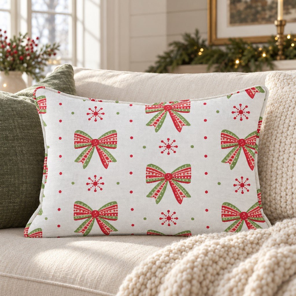 Ribbon Frost Throw Pillow throw pillow - Hillcroft Home
