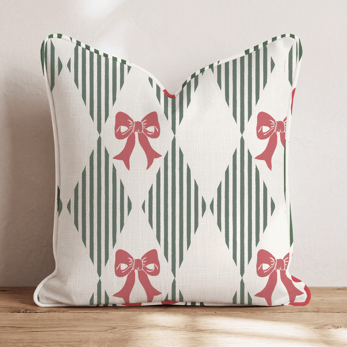Ribbon Harlequin Throw Pillow throw pillow - Hillcroft Home