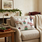Ribboned Bay Horses Throw Pillow - Hillcroft Home