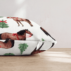 Ribboned Bay Horses Throw Pillow - Hillcroft Home