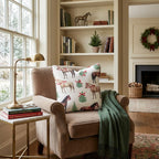 Ribboned Bay Horses Throw Pillow - Hillcroft Home