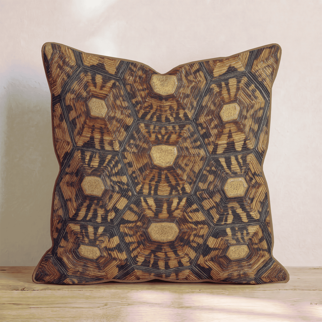 Rich Tortoise Shell Throw Pillow - Hillcroft Home