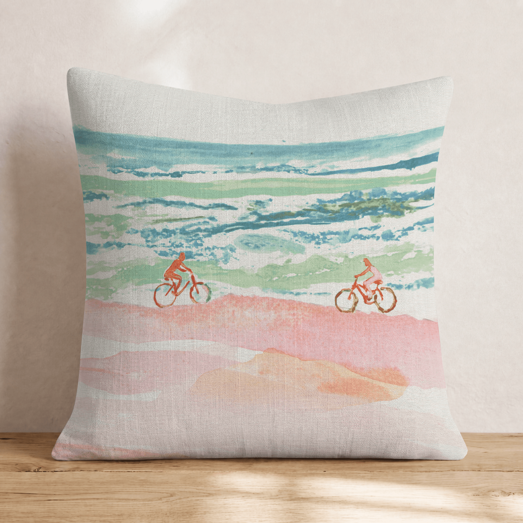 Rides on the Beach Throw Pillow - Hillcroft Home