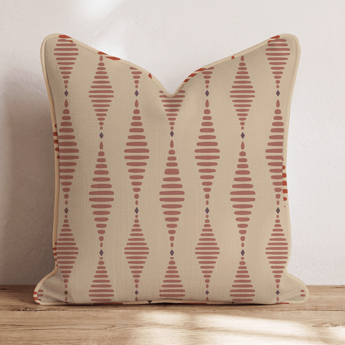 Ridgeline Terracotta Throw Pillow throw pillow - Hillcroft Home
