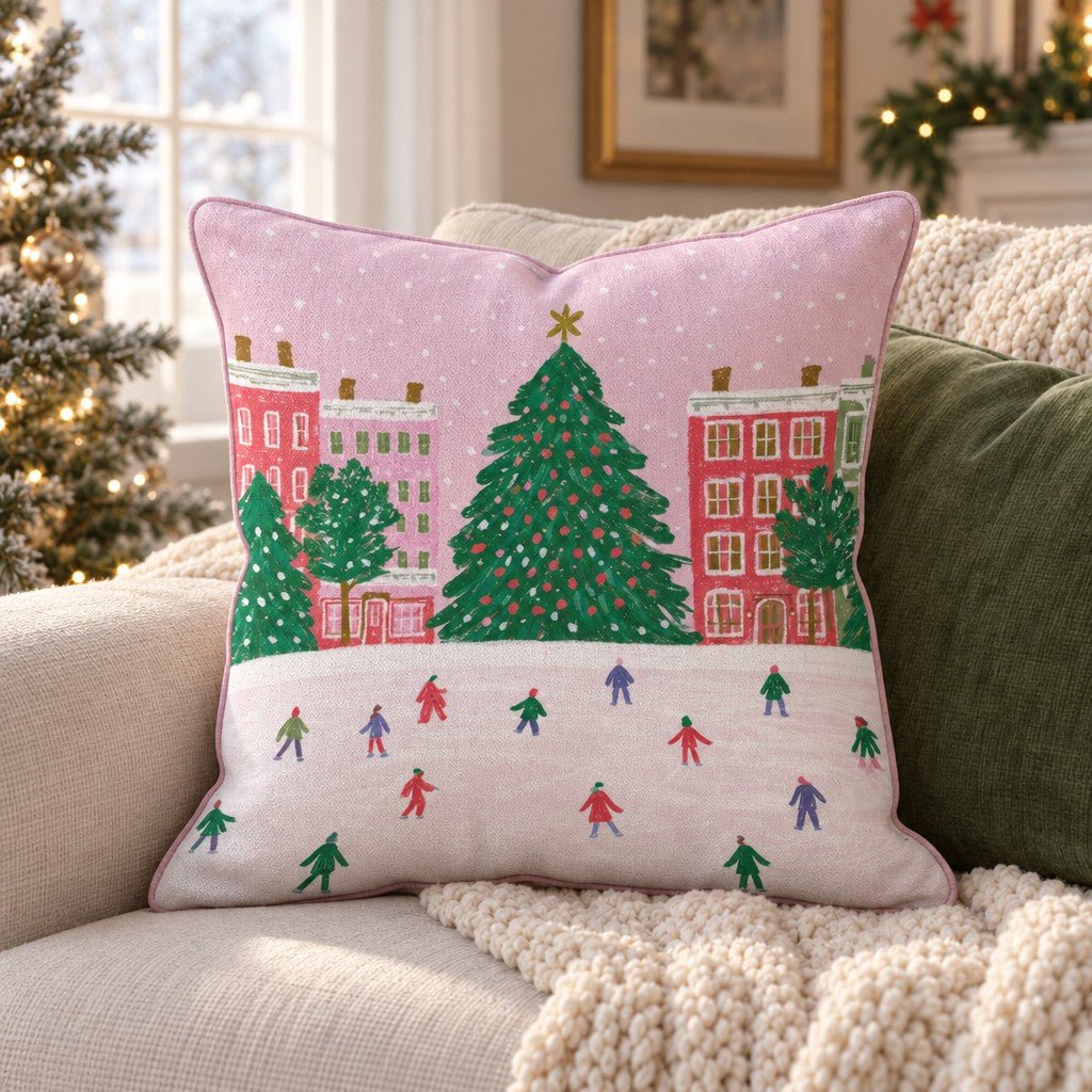 Rink Pink Throw Pillow throw pillow - Hillcroft Home