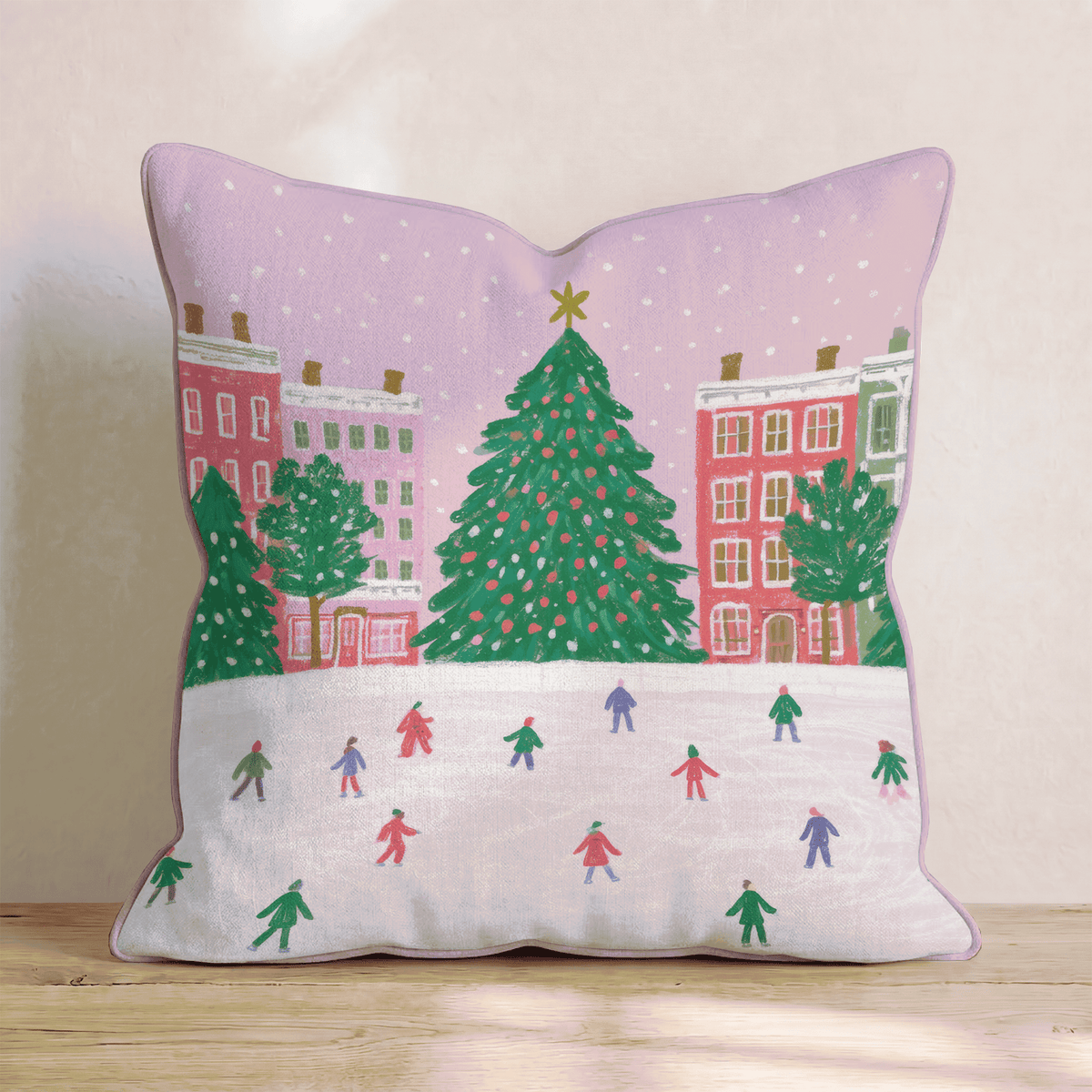 Rink Pink Throw Pillow throw pillow - Hillcroft Home