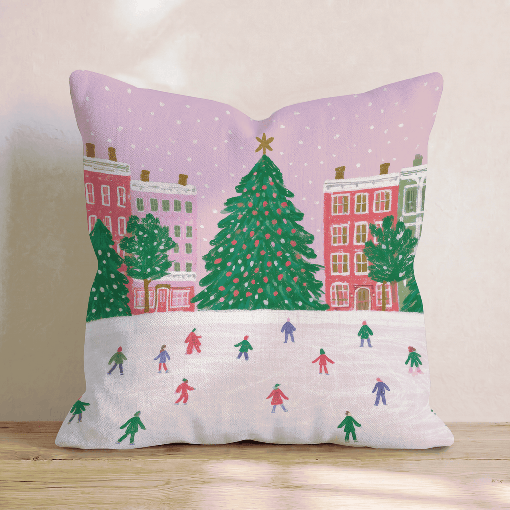 Rink Pink Throw Pillow throw pillow - Hillcroft Home