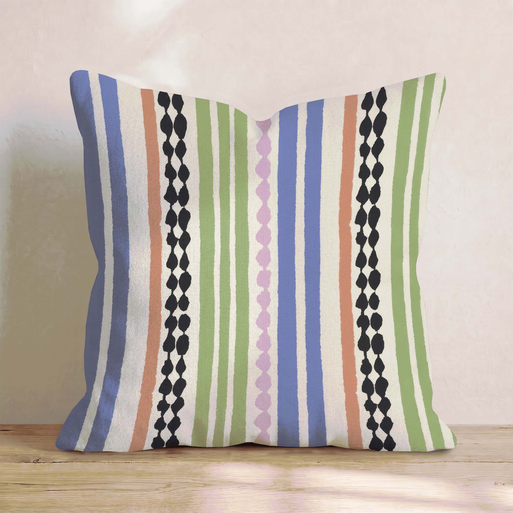 Ripple Cream Throw Pillow - Hillcroft Home