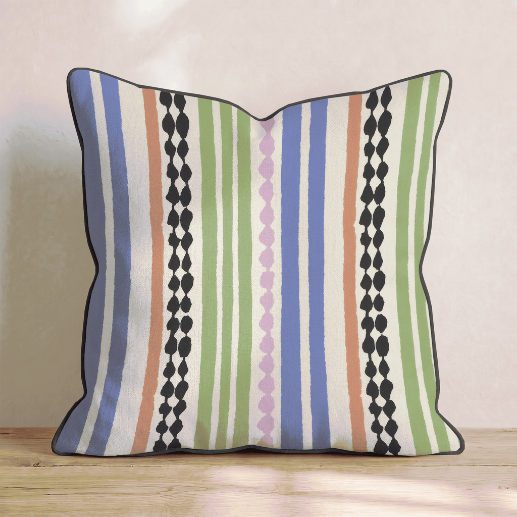 Ripple Cream Throw Pillow - Hillcroft Home