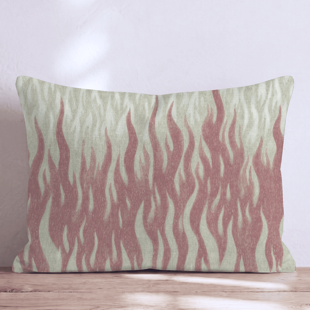 Rippling Flame Stripe Throw Pillow - Hillcroft Home