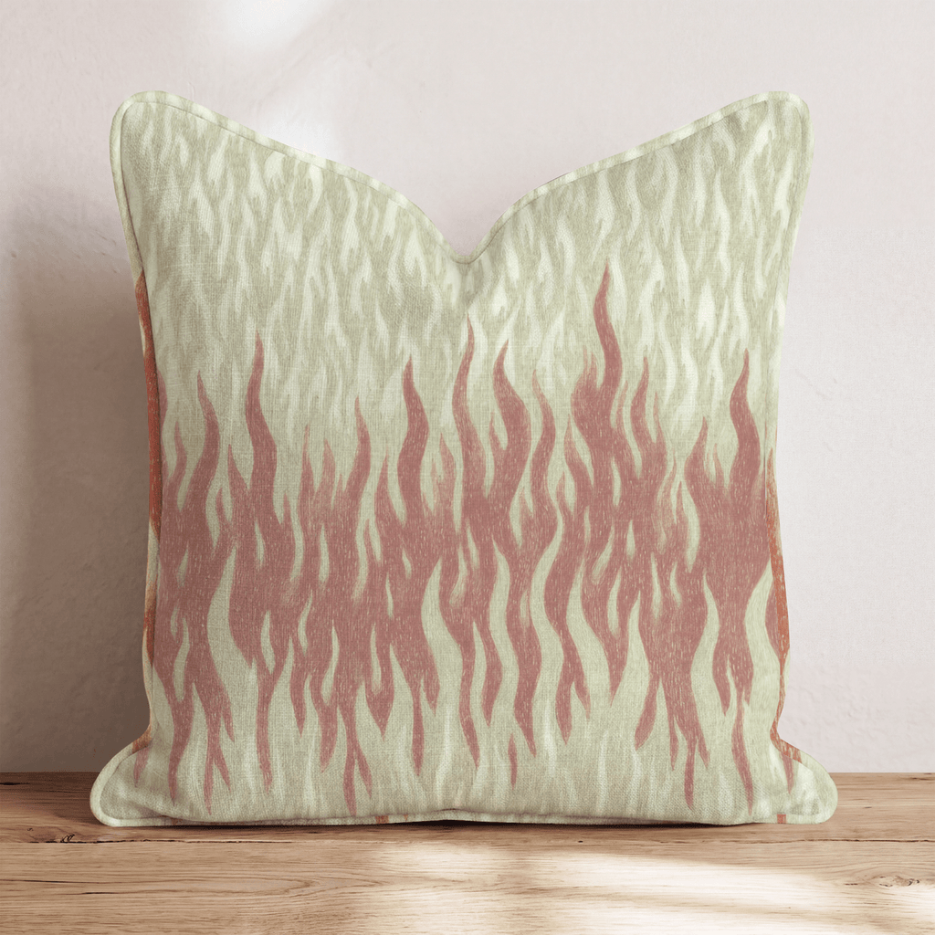 Rippling Flame Stripe Throw Pillow - Hillcroft Home