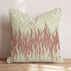 Rippling Flame Stripe Throw Pillow - Hillcroft Home