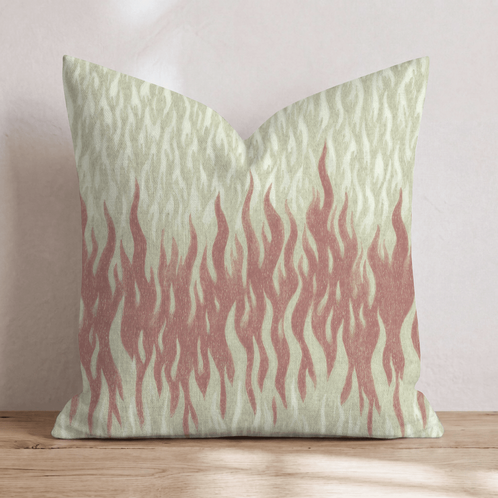 Rippling Flame Stripe Throw Pillow - Hillcroft Home