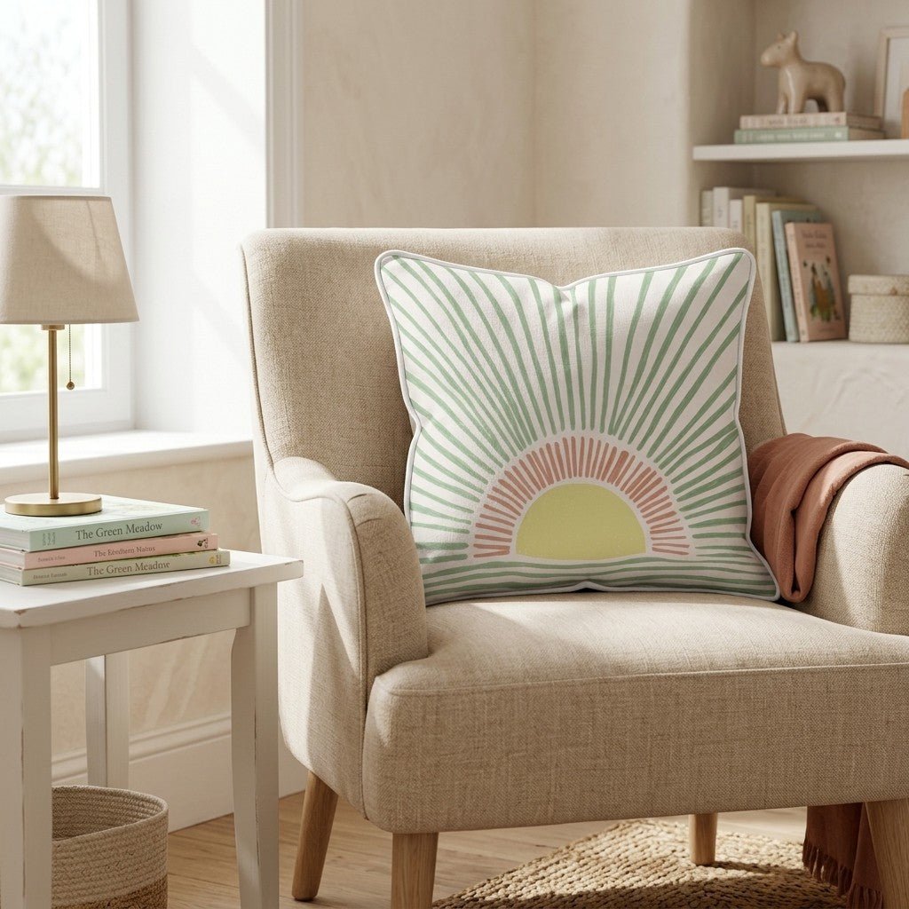 Rising Sun Throw Pillow - Hillcroft Home