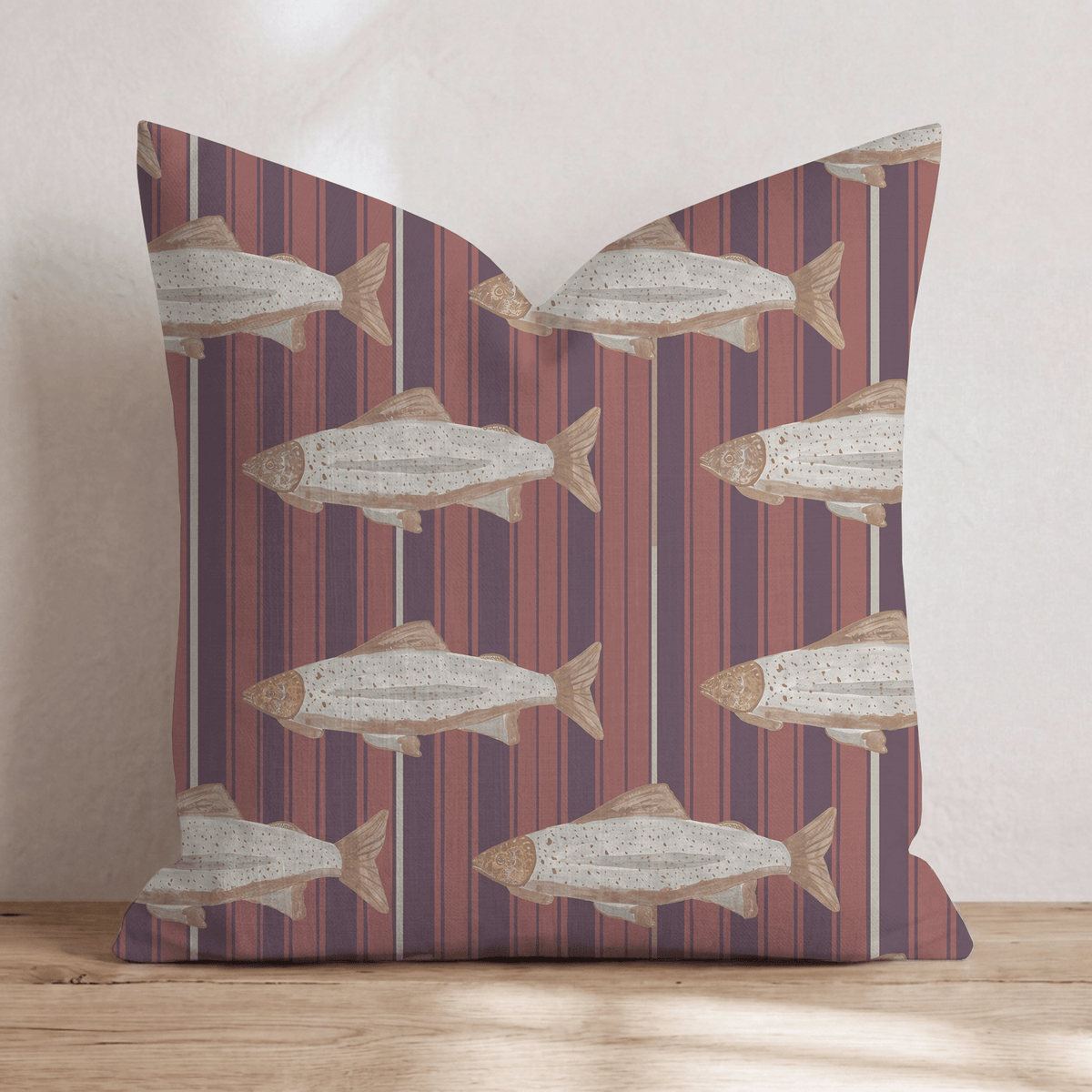 River & Reed Maroon Throw Pillow throw pillow - Hillcroft Home
