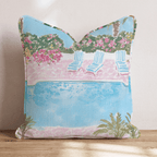 Riviera Pool Day Throw Pillow - Hillcroft Home