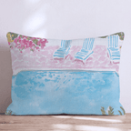 Riviera Pool Day Throw Pillow - Hillcroft Home