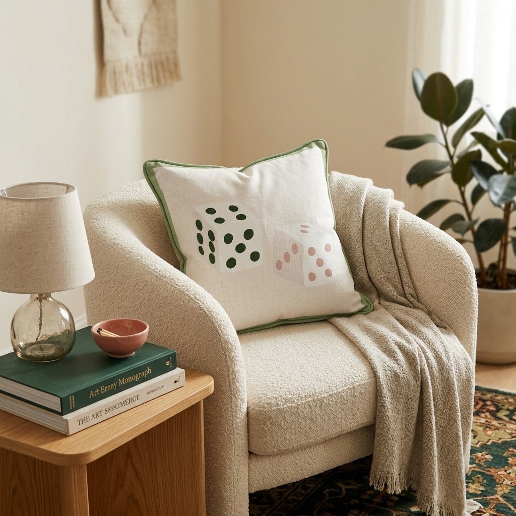 Roll The Dice Throw Pillow - Hillcroft Home