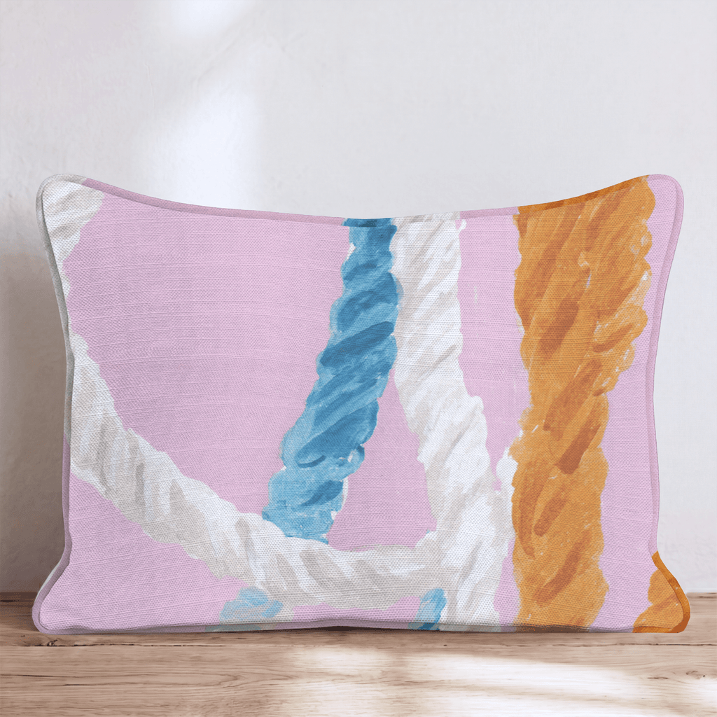 Ropes and Colors Throw Pillow - Hillcroft Home