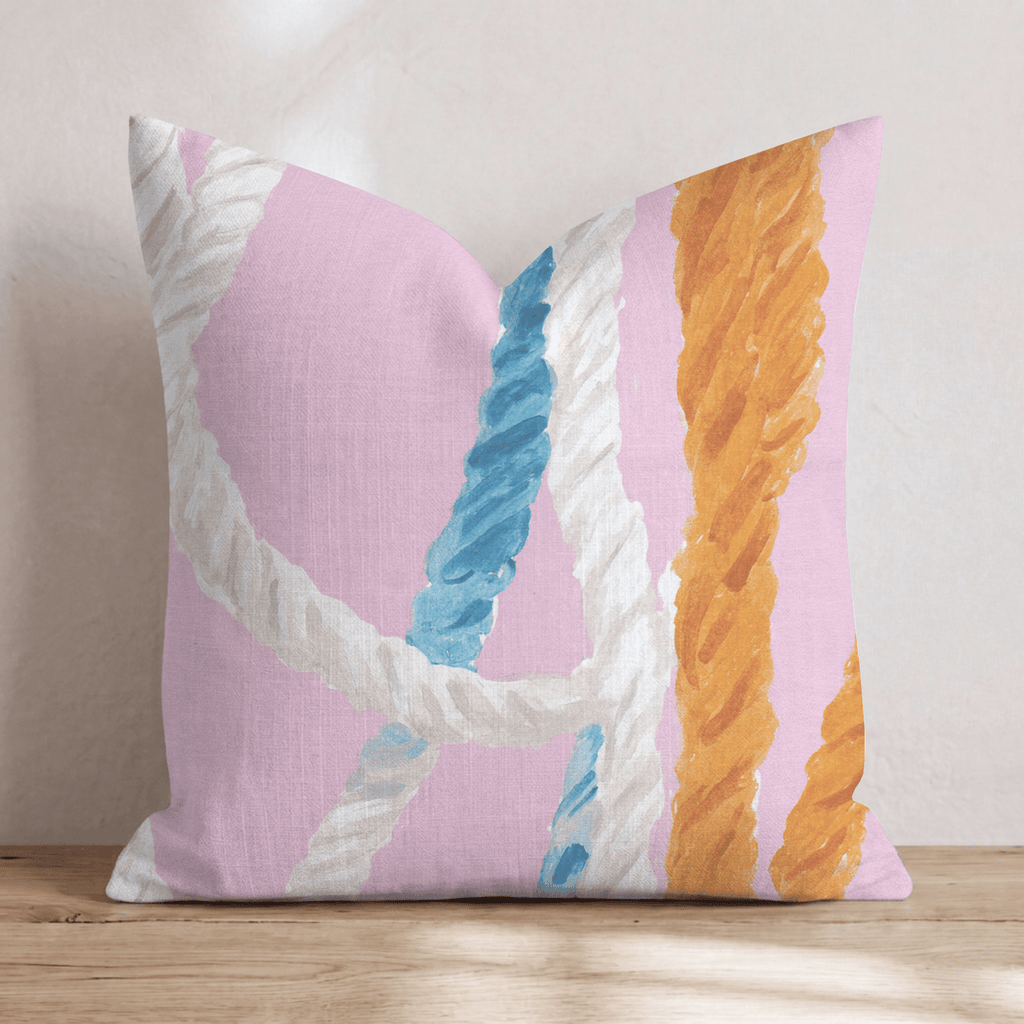 Ropes and Colors Throw Pillow - Hillcroft Home