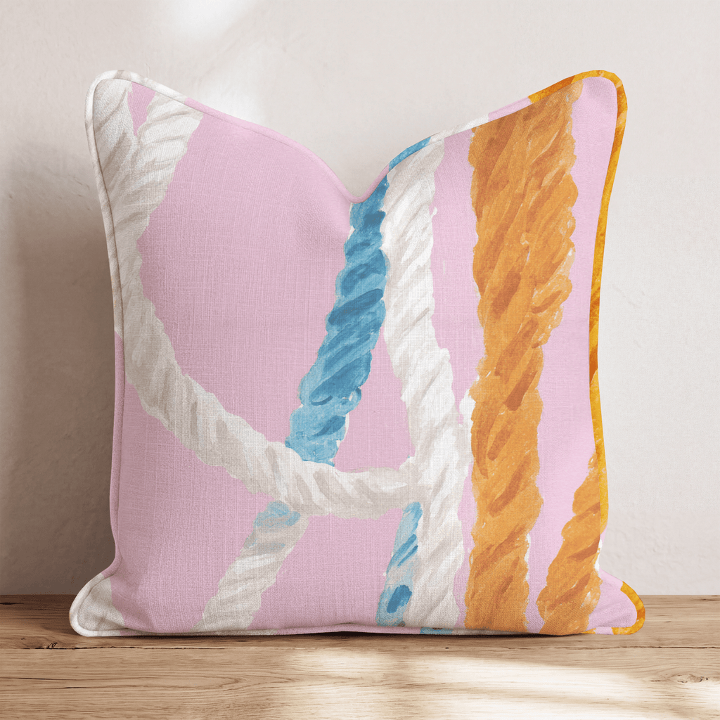 Ropes and Colors Throw Pillow - Hillcroft Home