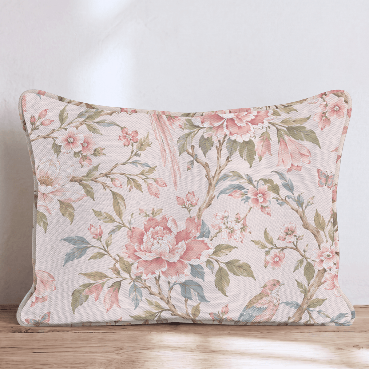 Rosalie Chinoiserie Warm Throw Pillow throw pillow - Hillcroft Home