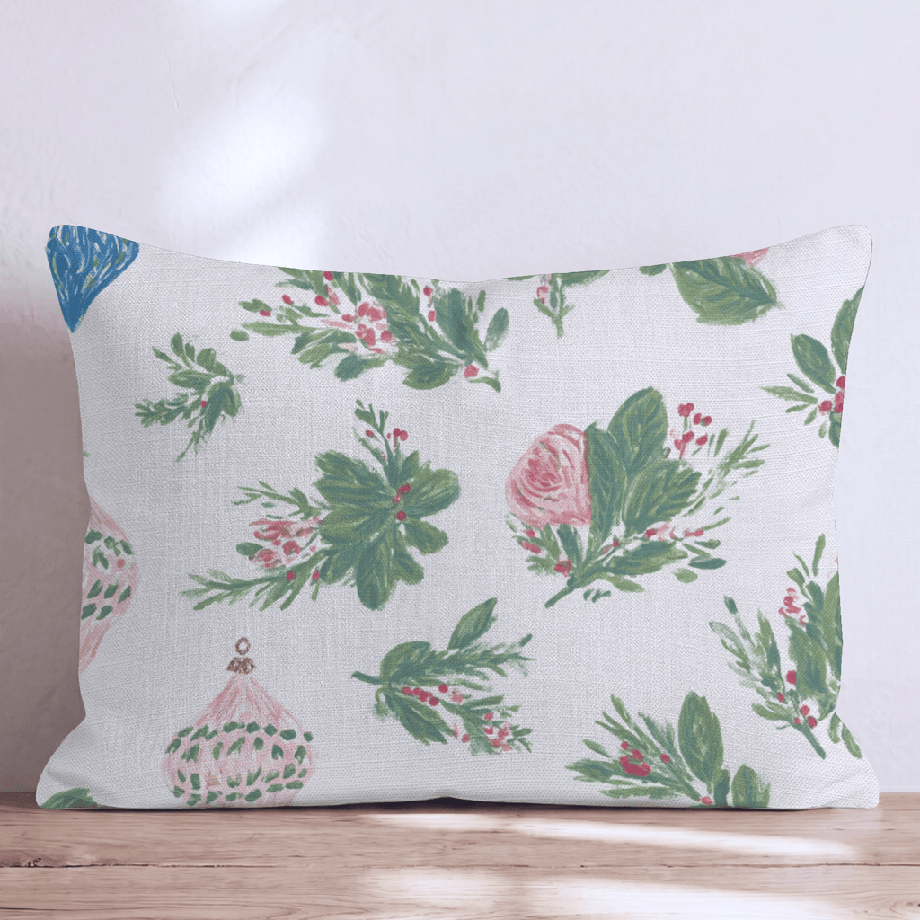 Rose and Ornament Garden Throw Pillow - Hillcroft Home