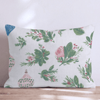 Rose and Ornament Garden Throw Pillow - Hillcroft Home