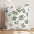 Rose and Ornament Garden Throw Pillow - Hillcroft Home
