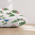 Rose and Ornament Garden Throw Pillow - Hillcroft Home