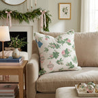 Rose and Ornament Garden Throw Pillow - Hillcroft Home
