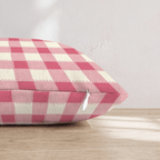 Rose Cream Gingham Throw Pillow - Hillcroft Home