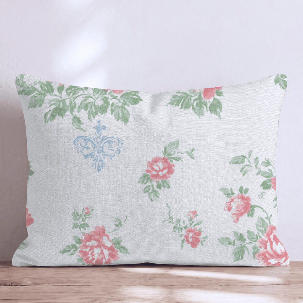 Rose Damask Throw Pillow - Hillcroft Home