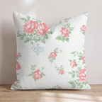 Rose Damask Throw Pillow - Hillcroft Home