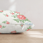 Rose Damask Throw Pillow - Hillcroft Home