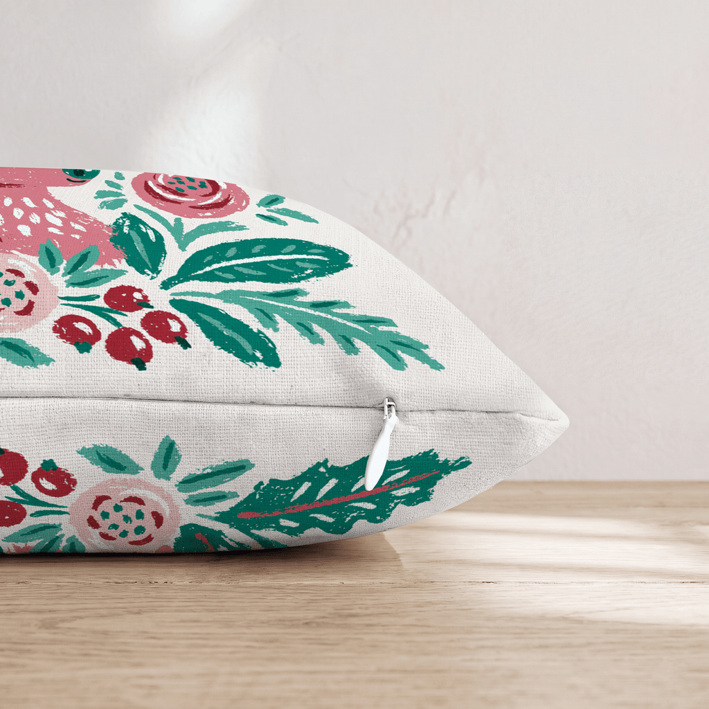 Rose Garden Stag Throw Pillow - Hillcroft Home