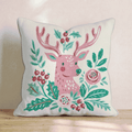 Rose Garden Stag Throw Pillow - Hillcroft Home