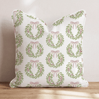 Rose Wreath Throw Pillow throw pillow - Hillcroft Home