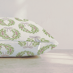 Rose Wreath Throw Pillow throw pillow - Hillcroft Home