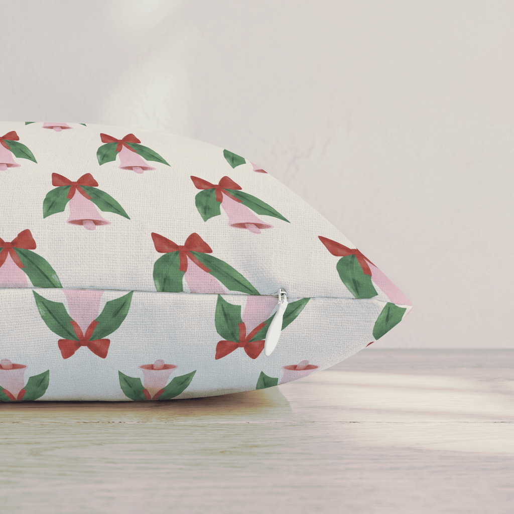 Rosette Bells Throw Pillow throw pillow - Hillcroft Home