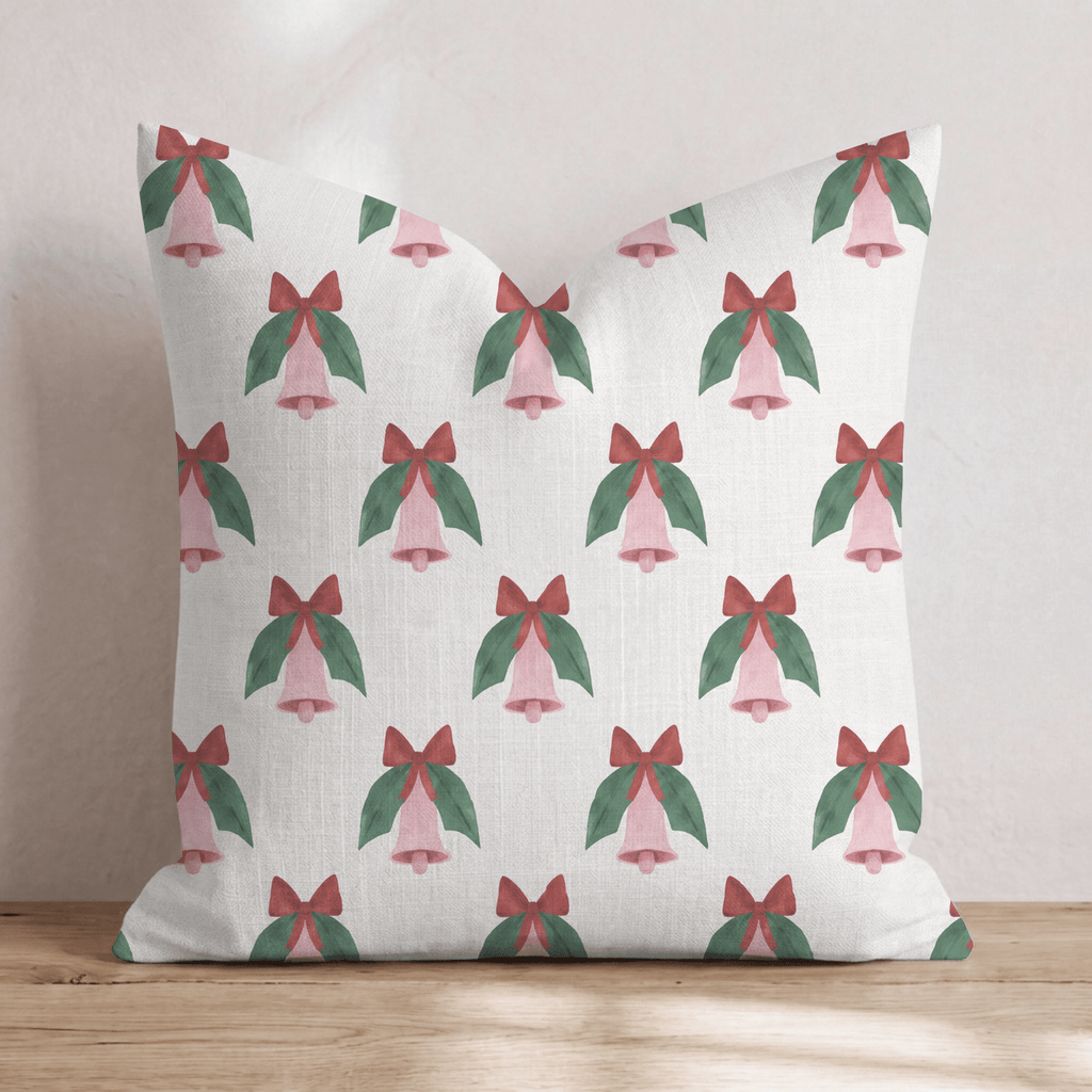Rosette Bells Throw Pillow throw pillow - Hillcroft Home