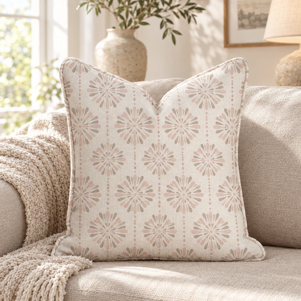 Rosette Throw Pillow throw pillow - Hillcroft Home
