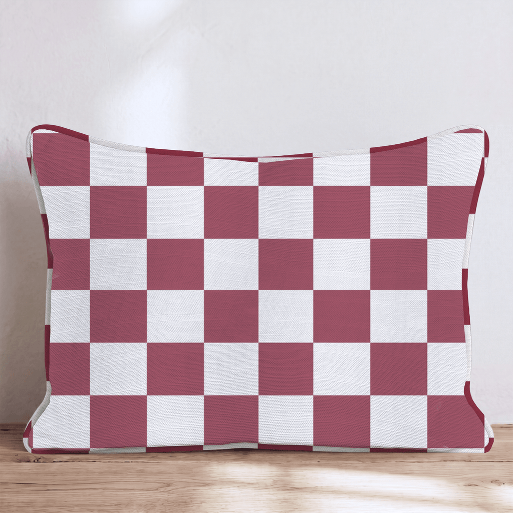 Rosie Check Throw Pillow - Hillcroft Home