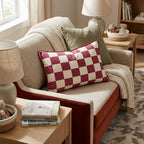 Rosie Check Throw Pillow - Hillcroft Home